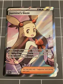 Jasmine's Gaze 233/191 Surging Sparks Ultra Rare Full Art Supporter Pokemon - Image 1