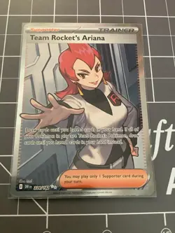 Pokemon TCG Destined Rivals Team Rockets Ariana Trainer Full Art Ultra Rare - Image 1