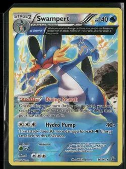 2015 Pokemon XY Primal Clash Reverse Holo #36 Swampert - Image 1