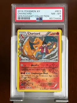 Pokemon Charizard RC5 XY Generations Radiant Collection PSA 8 - Image 1