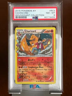 Pokemon Charizard RC5 XY Generations Radiant Collection PSA 8 - Image 3