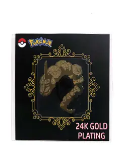 Onix 24k Gold Plated Pokemon Sticker Korean Striking Popping Candy NM - Image 1
