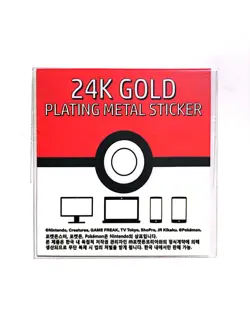 Onix 24k Gold Plated Pokemon Sticker Korean Striking Popping Candy NM - Image 2