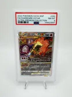 2022 Pokemon Charizard VSTAR SWSH262 Ultra Premium Collection PSA 8 Promo - Image 1