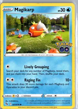Magikarp 021/078 Common Pokemon GO Pokemon Moderately Played - Image 1