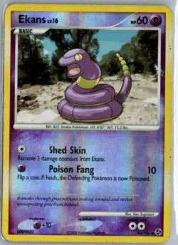 Ekans 66/106 Common Great Encounters Pokemon Reverse Holo Moderately Played - Image 1