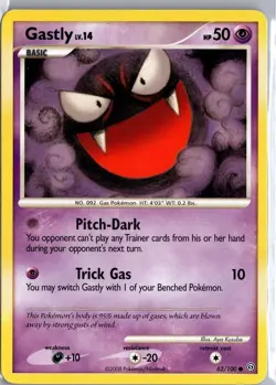 Gastly 62/100 Common Stormfront Pokemon Heavily Played - Image 1