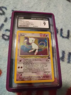 2000 POKEMON BLACK STAR PROMOS - POKEMON LEAGUE - HOLO #9 MEW CGC 9 W/Guard - Image 1