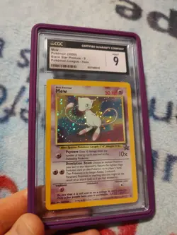 2000 POKEMON BLACK STAR PROMOS - POKEMON LEAGUE - HOLO #9 MEW CGC 9 W/Guard - Image 2