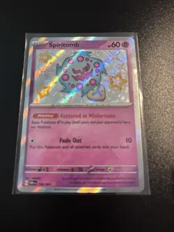 Spiritomb 158/091 Shiny Rare Paldean Fates Pokemon Card Near Mint - Image 1
