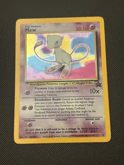 Mew 9 Black Star Promo Holo Pokemon Cards TCG Swirl - Image 1