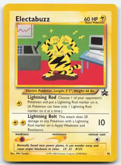 Electabuzz 46 Lightly Played Wizards Black Star Promos Pokemon Card TCG - Image 1