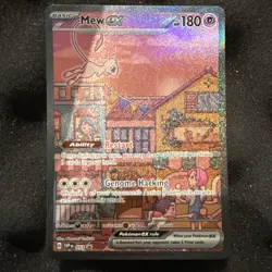 Pokemon TCG Scarlet & Violet Mew EX SVP 053 Black Star Promo Holo - Image 1