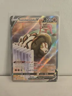 Pokemon TCG Sandaconda v Fusion Strike Holo Full Art Ultra Rare Card 252/264 - Image 1