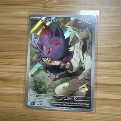 Pokemon Card N's Zorua SVP 189 Black Star Promo Journey Together NM - Image 1