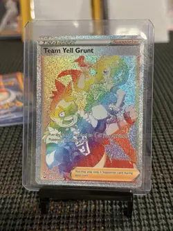 Pokemon TCG Team Yell Grunt Sword & Shield Holo Card 210/202 Secret Rare - Image 1