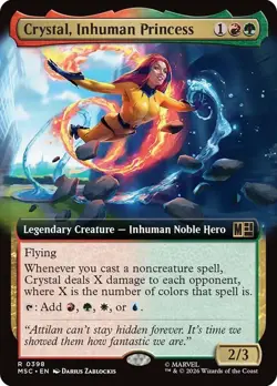Crystal, Inhuman Princess Extended Art Marvel Super Heroes NM MTG - Image 1