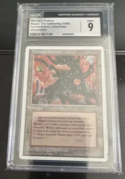 Mishra's Factory MTG Alternate 4th Edition Magic The Gathering Uncommon CGC 9 - Image 1