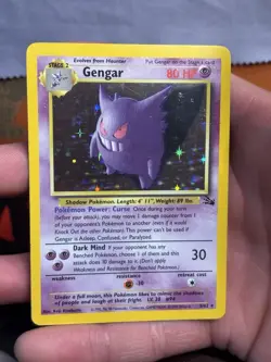 Gengar 5/62 Fossil-Unlimited Holo Pokemon TCG 1999 WoTC HP - Image 4