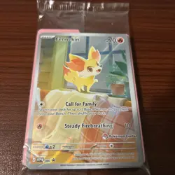 Fennekin Pokemon Center Stamp Sealed 080 Mega Evolutions Promo NM - Image 1