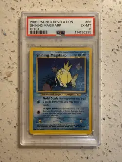 Pokemon 2001 Neo Revelation Shining Magikarp 66/64 Holo Secret Rare PSA 6 - Image 1