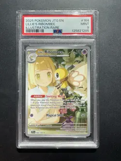 2025 POKEMON JTG EN-JOURNEY TOGETHER ILLUSTRATION RARE LILLIE'S RIBOMBEE PSA 9 - Image 1