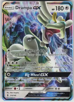 Pokemon TCG Drampa GX Ultra Rare SM - Guardians Rising 115/145 - Image 1