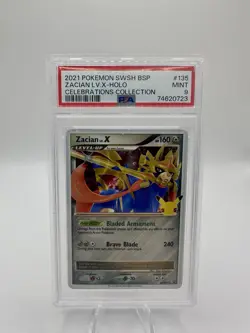 2021 Pokemon Celebrations Zacian Lv. X PSA 9 - Image 1