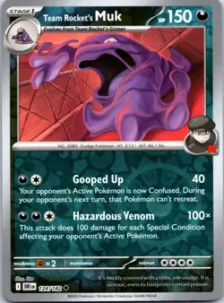 Pokemon TCG - Team Rocket's Muk Reverse Holo Uncommon Destined Rivals 124/182 - Image 1