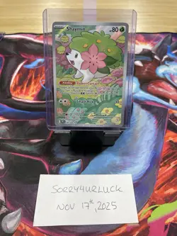 Shaymin 185/182 Illustration Rare Pokemon TCG Destined Rivals NM - Image 1