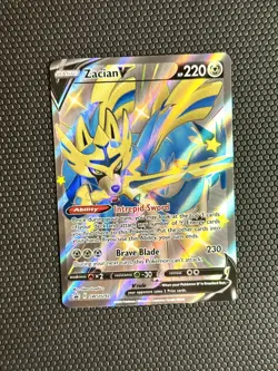 Pokemon TCG SWSH Black Star Holo Promo Zacian V SWSH292 NM - Image 1