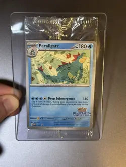 Pokemon Illustration Contest 2024 Promo Feraligatr Best Buy SEALED PROMO - Image 1