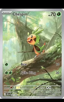 Chespin 087/086 Illustration Rare IR Pokemon Chaos Rising NM - Image 1
