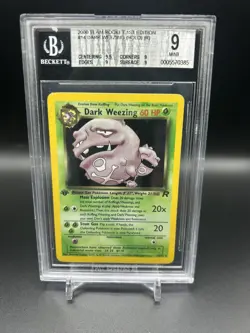 2000 Pokemon Team Rocket Dark Wheezing Holo BGS 9 No. 14 - Image 1