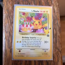 Pokemon Celebrations 25th Anniversary Birthday Pikachu #24 Black Star Promo - Image 2