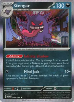 Pokemon TCG Pokemon Gengar Gengar Rare Holo - Image 1