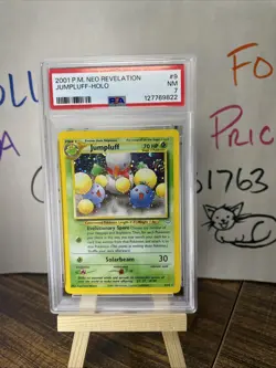 ✨ Jumpluff, “DOUBLE” HOLO Error, PSA 7 MINTY, Neo Revelation 9/64 Pokemon ✨ - Image 1