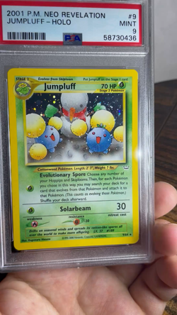 ✨ Jumpluff, “DOUBLE” HOLO Error, PSA 7 MINTY, Neo Revelation 9/64 Pokemon ✨ - Image 2