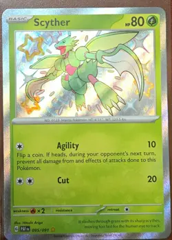 The Pokemon Company Scyther 095/091 SV Paldean Fates Holo Shiny Rare Eng HP80 - Image 1