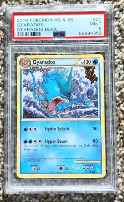 2010 POKEMON HeartGold SoulSilver Trainer Deck Kit GYARADOS 20/30 Non Holo PSA 9 - Image 1