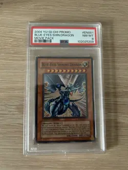 YuGiOh BLUE-EYES SHINING DRAGON #MOV-EN001 SUPER RARE🔥PSA 8 NM🔥LIMITED ED-2004 - Image 1