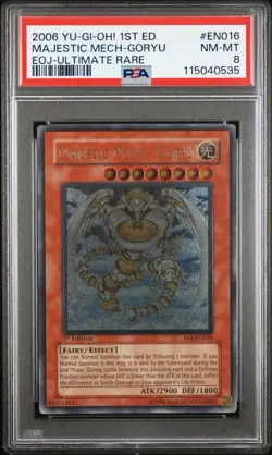 2006 Yu-Gi-Oh! Majestic Mech-Goryu Enemy of Justice EOJ 1st Edition UTR PSA 8 - Image 1