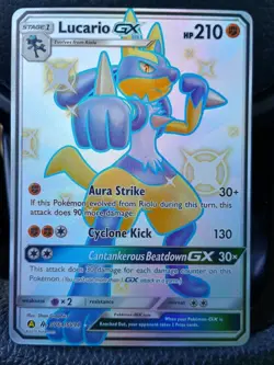 Lucario GX SV64/SV94 Hidden Fates Shiny Vault Pokemon 2019 NM - Image 1