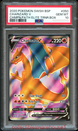 Pokemon Promo Charizard V SWSH050 PSA 10 - Image 1