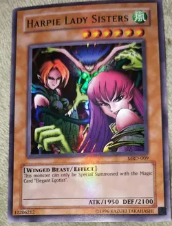 Yu-Gi-Oh TCG Harpie Lady Sisters MRD-009 Unlimited Super Rare Card NM - Image 2