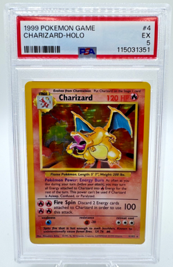 Charizard Base Set 4/102 Holo PSA 5 EX Pokemon Card Cert #115031351 Fresh Graded - Image 1
