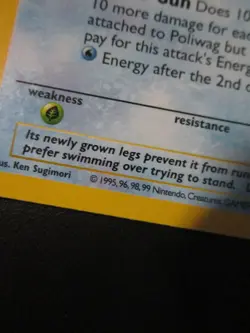 POLIWAG BASE SHADOWLESS POKEMON CARD 59/102 NEVER PLAYED COND NM- - Image 2