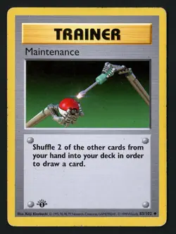 Maintenance HP 83/102 - 1st Edition Base Set Shadowless - Pokemon 1999 Trainer - Image 1