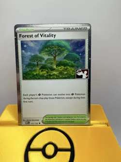 Pokemon Forest of Vitality 117/132 Prize Pack Series 8 Cosmo Holo Mega Evolution - Image 1