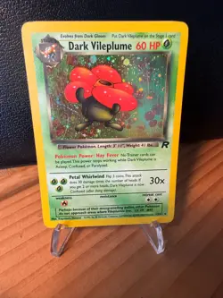 Pokemon Dark Vileplume 13/82 Team Rocket Holo Rare Unlimited English 60 HP - Image 1